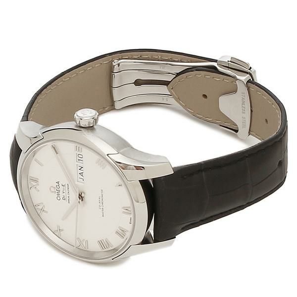 オメガ メンズ 時計 デヴィルアワービジョン 41mm 自動巻き ホワイト ブラック OMEGA 433.13.41.22.02.001 レザー 詳細画像