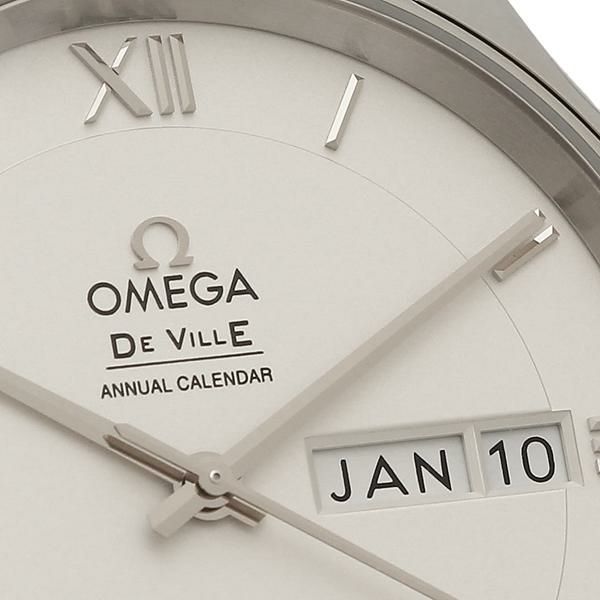 オメガ メンズ 時計 デヴィルアワービジョン 41mm 自動巻き ホワイト ブラック OMEGA 433.13.41.22.02.001 レザー 詳細画像