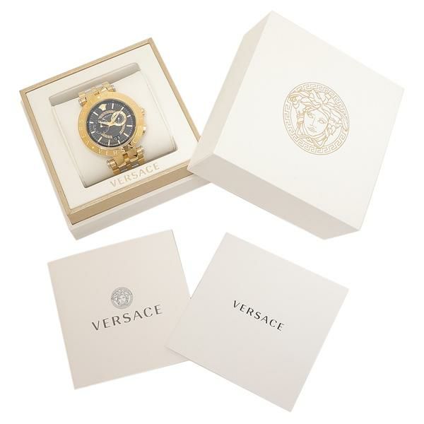 ヴェルサーチ メンズ 時計 46mm クォーツ ブラック シルバー VERSACE VEBV00519 ステンレス 詳細画像