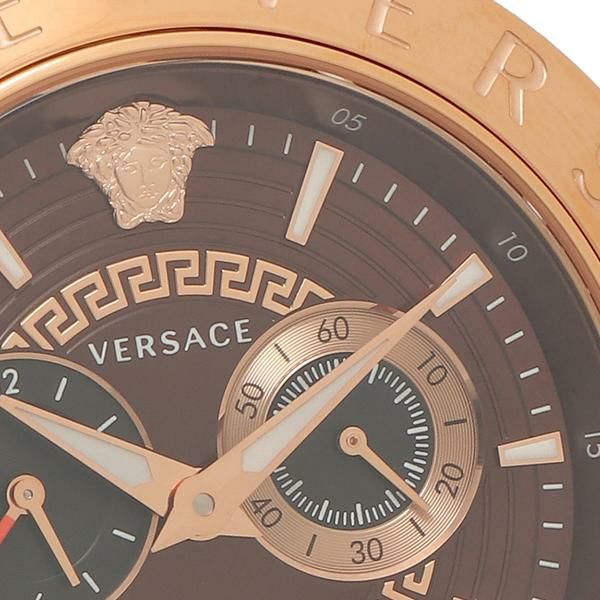 ヴェルサーチ メンズ 時計 46mm クォーツ レッド ブラック VERSACE VEBV00722 レザー 詳細画像