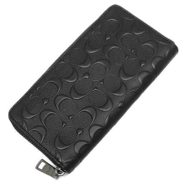 コーチ 長財布 メンズ レディース Coach F Blk ブラック Axes