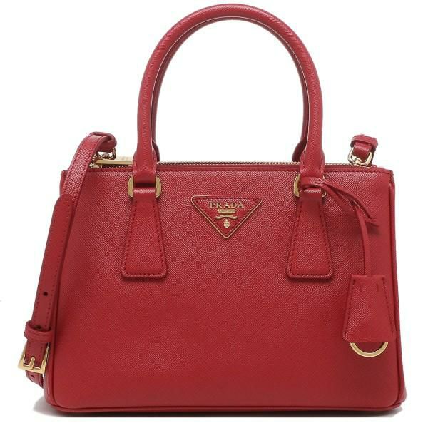 プラダ ハンドバッグ ショルダーバッグ ガレリア サフィアーノ ミニバッグ レッド レディース PRADA 1BA896 NZV OOO F068Z SAFFIANO 詳細画像