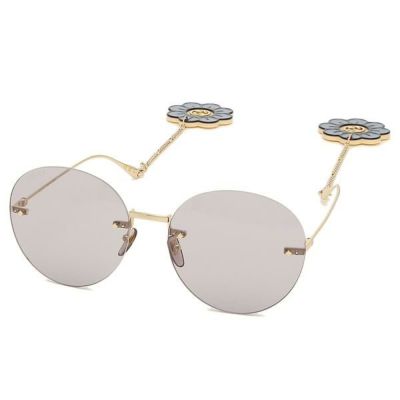 グッチ サングラス アイウェア 60サイズ グリーン シルバー メンズ