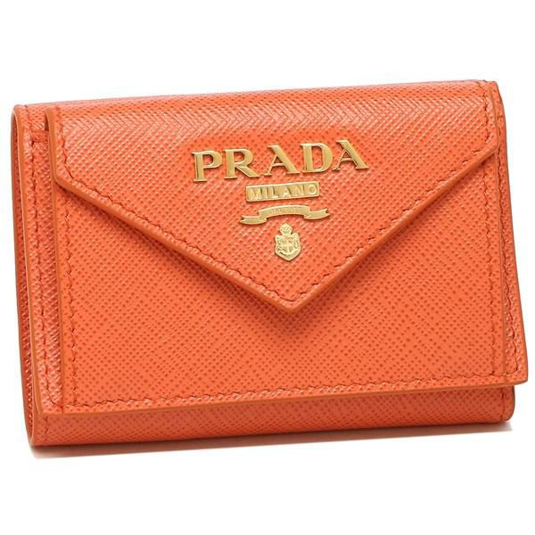 プラダ 三つ折り財布 サフィアーノ ミニ財布 レディース PRADA 1MH021