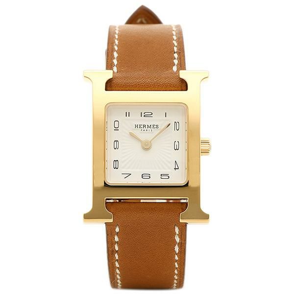 エルメス 腕時計 レディース HERMES HH1.201.131/VBA W036734WW00 ブラウン ホワイト イエローゴールド