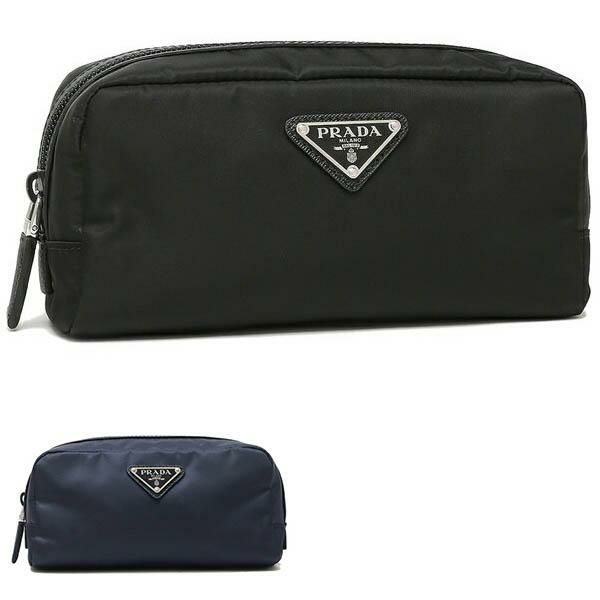 プラダ ポーチ リナイロン サフィアーノレザー トライアングルロゴ メンズ レディース PRADA 2NA045 2DMH (1)NERO(F0002) ブラック