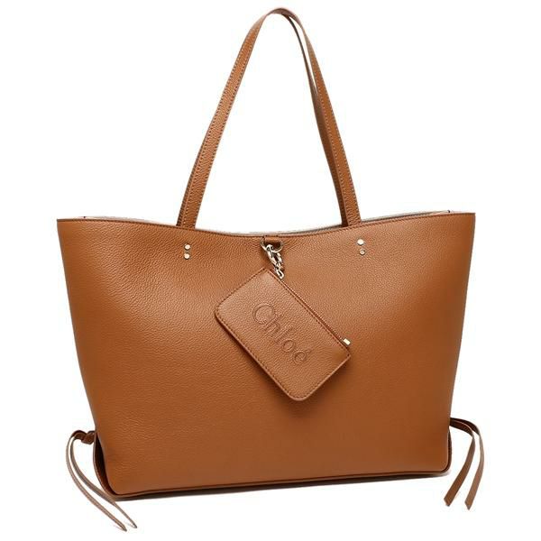 Chloe◆ロゴが映える♪ ナチュラルエレガンス トートバッグ クロエ Chloe バッグ （ベージュ） -靴＆ファッション通販