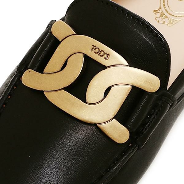 A*a様 トッズ TOD'S ドライビング シューズ 36.5 約23.5cm Woman ブラック トッズ ゴンミーニ バブル レザー ドライビング