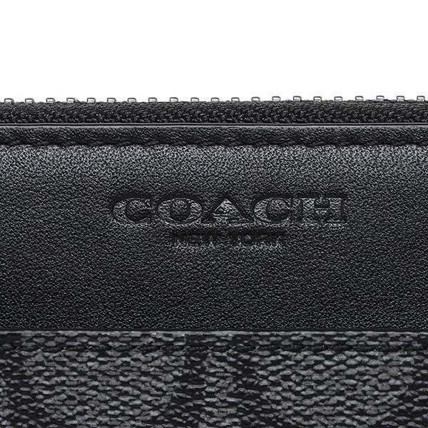 コーチ 財布 COACH F58112 CQ/BK アコーディオン ジップ アラウンド メンズ 長財布 チャコール/ブラック 詳細画像