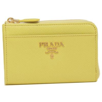 プラダ キーケース コインケース サフィアーノメタルオロ イエロー レディース PRADA 1PP122 QWA F0322 2023春夏新作  レビュー｜海外ブランド通販AXES