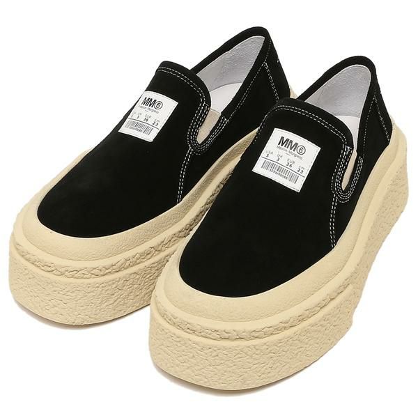 エムエムシックス メゾンマルジェラ スニーカー モカシン スリッポン ブラック レディース MM6 Maison Margiela S59WR0088 P5246 T8013 マルチカラー 35(…