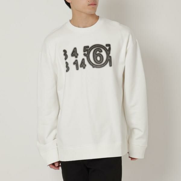 エムエムシックス メゾンマルジェラ スウェットシャツ ホワイト メンズ MM6 Maison Margiela S52GU0195 S25537 101 エムエムシックス メゾンマルジェラ スウェットシャツ ホワイト メンズ MM6 Maison Margiela S52GU0195 S25537 101