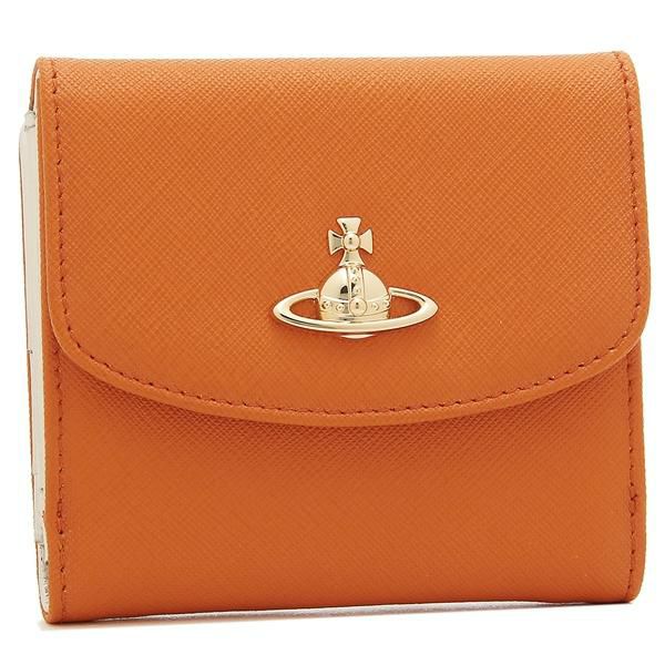 ヴィヴィアンウエストウッド 二つ折り財布 サフィアーノ オレンジ レディース VIVIENNE WESTWOOD 51150003 L001N F401