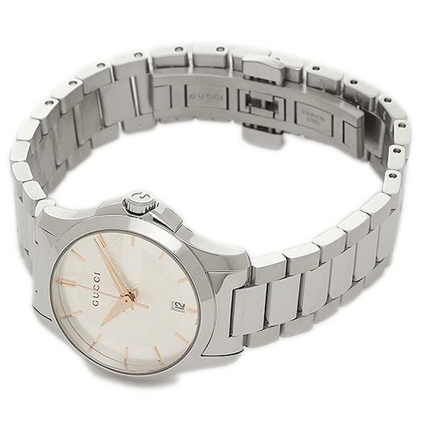グッチ 時計 GUCCI YA126523 Ｇタイムレス レディース腕時計ウォッチ ホワイト/シルバー 詳細画像