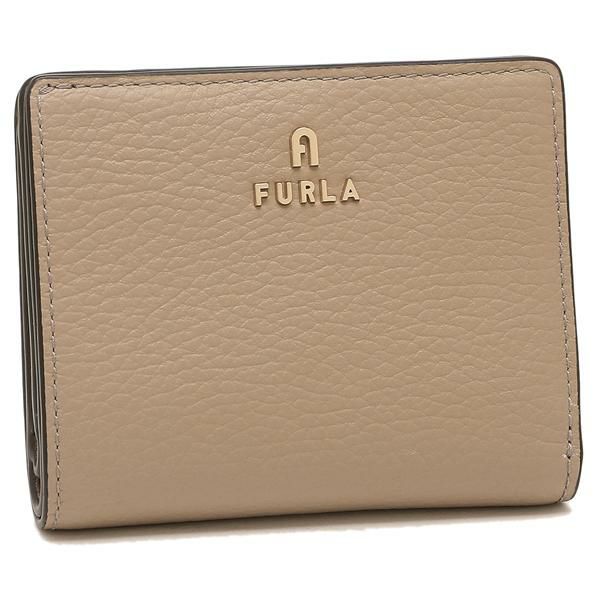 フルラ 二つ折り財布 カメリア Sサイズ ベージュ レディース FURLA