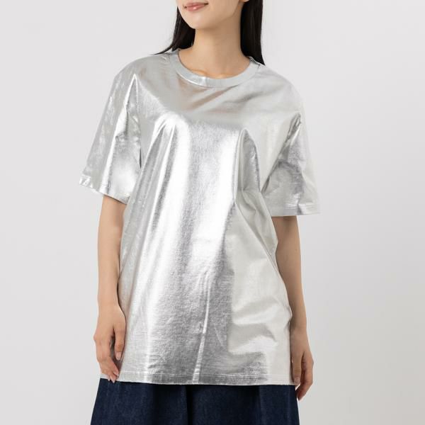 エムエムシックス メゾンマルジェラ Tシャツ シルバー ホワイト レディース MM6 Maison Margiela S52GC0282 S23588 972 マルチカラー エムエムシックス メゾンマルジェラ Tシャツ シルバー ホワイト レディース MM6 Maison Margiela S52GC0282 S23588 972 マルチカラー