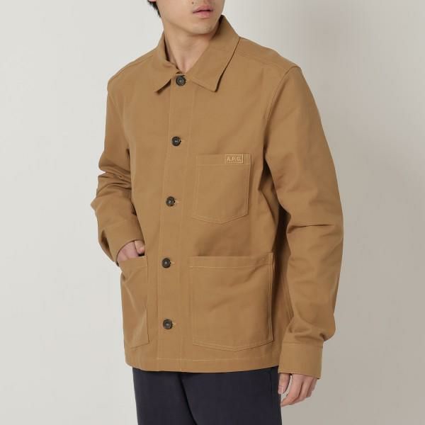 アーペーセー アウター カバーオール シャツジャケット ブラウン メンズ APC COGBJ H02800 CAF S アーペーセー アウター カバーオール シャツジャケット ブラウン メンズ APC COGBJ H02800 CAF S