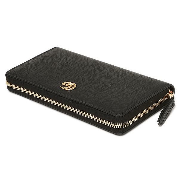 グッチ 財布 GUCCI 456117 CAO0G 1000 PETITE MARMONT レザー ジップアラウンドウォレット 長財布 NERO 詳細画像