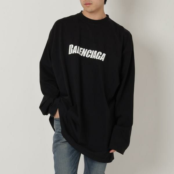 BALENCIAGA 長袖Ｔシャツ 681046 TNVL1 バレンシアガ ロングTシャツ トップス ロングスリーブオーバー