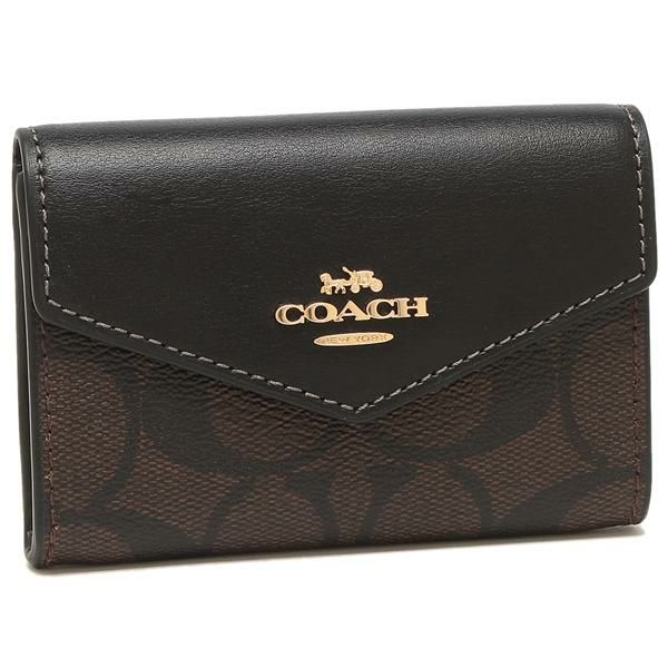 コーチ カードケース シグネチャー 名刺入れ ブラウン ブラック レディース COACH CH202 IMAA8 マルチカラー