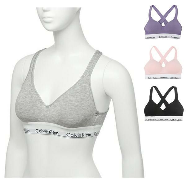 CALVIN KLEIN（カルバンクライン）のブラレットが入荷しました ブランドロゴがアクセントになったブラレット。肌触りの良い素材感で着心地も抜群です。バッグスタイルはクロスになっており締めつけすぎ