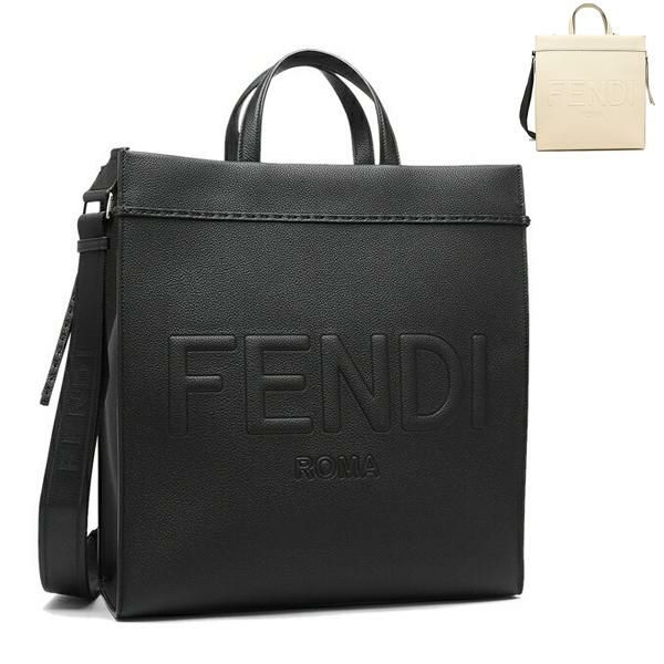 フェンディ トートバッグ ショルダーバッグ ゴートゥショッパー Mサイズ ミディアム レディース FENDI 7VA583 AMAC (1)BLACK(F0GXN) ブラック