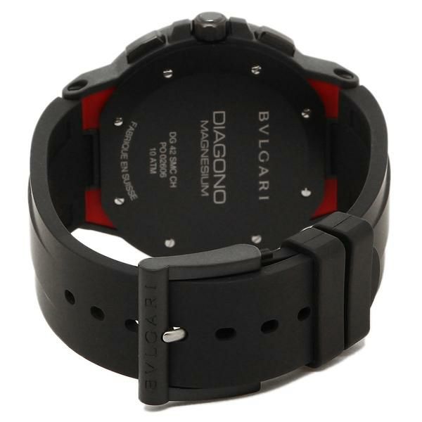 BVLGARI 腕時計 レディース ブルガリ DG42C9SMCVDCH レッド ブラック 詳細画像