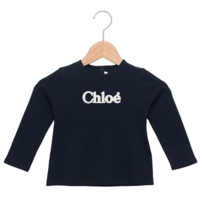 クロエ Tシャツ・カットソー キッズ ネイビー ガールズ CHLOE C15E35
