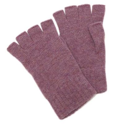 ジョンストンズ マフラー ニットリブマフラー ピンク メンズ