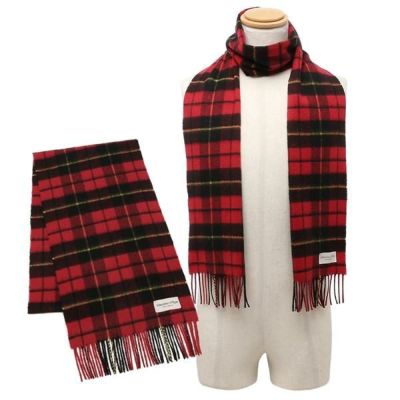 ジョンストンズ ストール マフラー ワインレッド レッド レディース