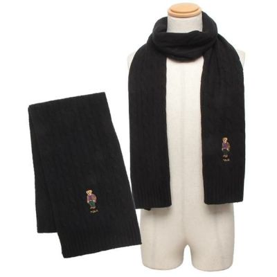 POLO RALPH LAUREN マフラー PC1210 ポロラルフローレン マフラー ブラック メンズ レディース ユニ