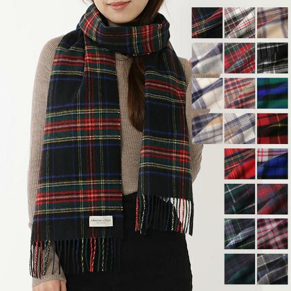 ジョンストンズ マフラー メンズ レディース JOHNSTONS OF ELGIN WA000016 WOVEN SCARF 小判 | AXES