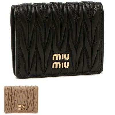 ミュウミュウ 二つ折り財布 マテラッセ ミニ財布 レディース MIU MIU