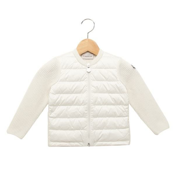 モンクレール ベビー服 カーディガン ホワイト ベビー MONCLER 9B00005 M1241 P00 18-24 Months キッズ