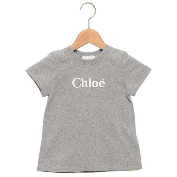 クロエ Tシャツ カットソー ロゴ グレー ガールズ CHLOE C15E36 A38 | AXES