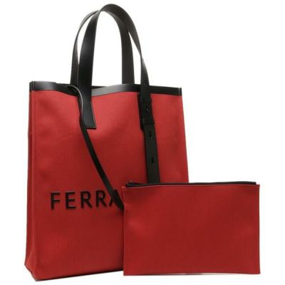 フェラガモ トートバッグ レッド メンズ Salvatore Ferragamo