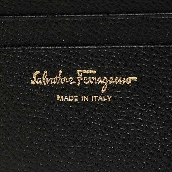 サルヴァトーレフェラガモ 二つ折り財布 ガンチーノクリップ ブラック レディース Salvatore Ferragamo 22C877 0673998 詳細画像