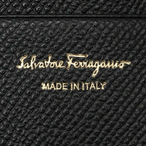 サルヴァトーレフェラガモ 二つ折り財布 ガンチーノクリップ ブラック レディース Salvatore Ferragamo 22C877 0673998 詳細画像