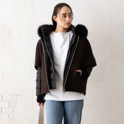 ムーレー アウター ダウンジャケット コート ペガソ グレー ブラック