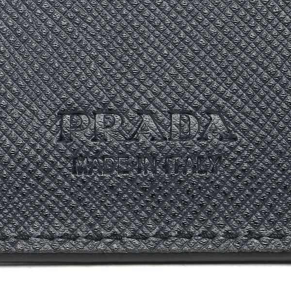 プラダ 二つ折り財布 メンズ PRADA 2MO738 C5S F0G52 ブラック ネイビー 詳細画像
