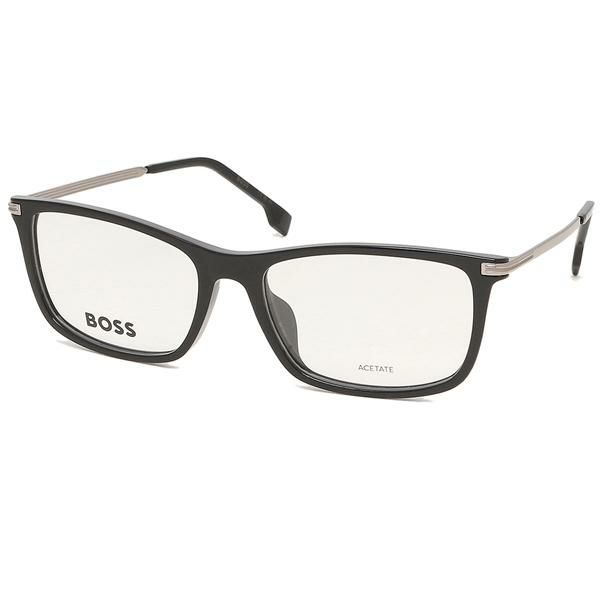 ヒューゴ ボス メガネフレーム 眼鏡フレーム アジアンフィット ブラック シルバー メンズ HUGO BOSS 1614F 284 マルチカラー