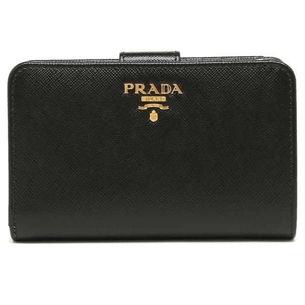 プラダ 財布 PRADA 1ML225 QWA F0002 SAFFIANO METAL ORO レディース 二つ折り財布 NERO 詳細画像