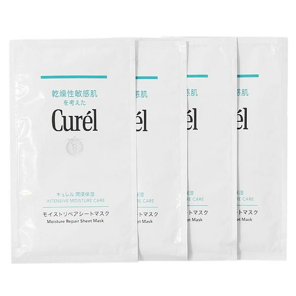 カオウ 花王 キュレル Curel 潤浸保湿 モイストリペアシートマスク 27mL 4枚入 マルチカラー