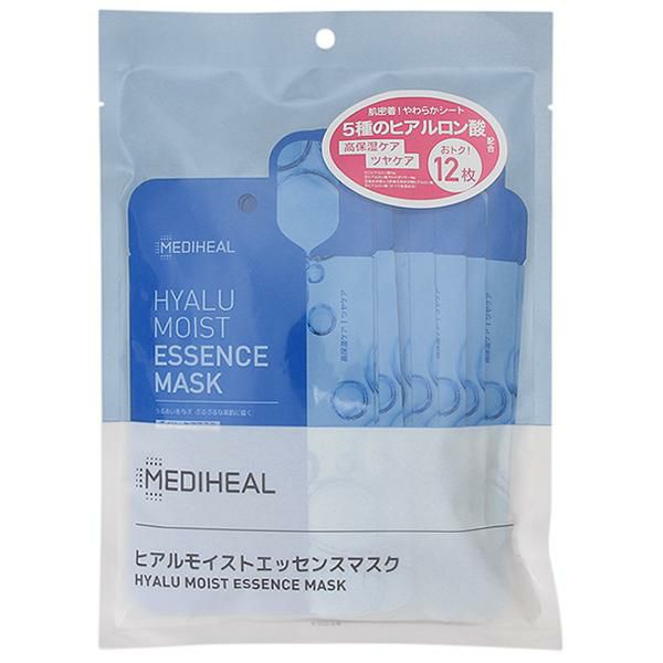 メディヒール MEDIHEAL ヒアルモイストエッセンスマスク 20mL×12枚 マルチカラー