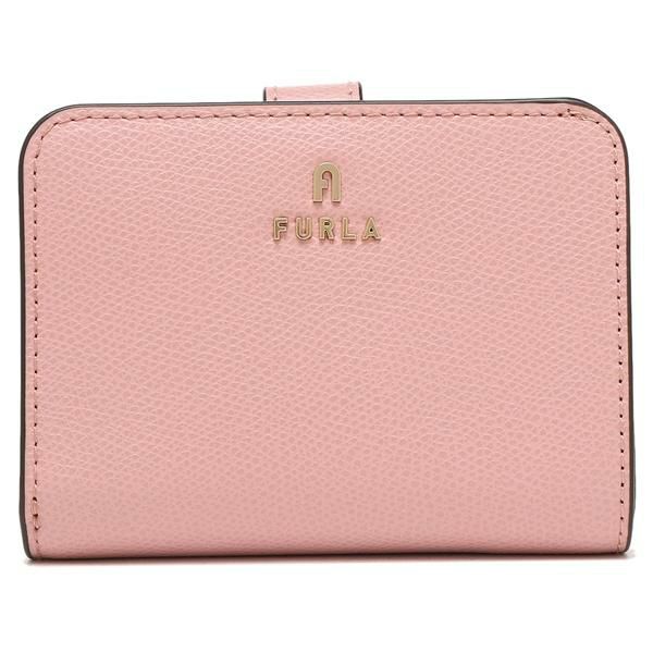 フルラ 二つ折り財布 カメリア ピンク ベージュ レディース FURLA