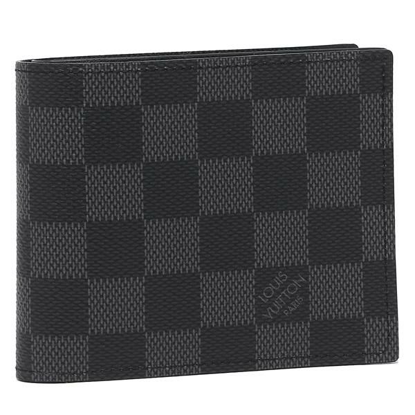 ルイヴィトン 折財布 メンズ LOUIS VUITTON N63336 グレー ブラック ルイヴィトン 折財布 メンズ LOUIS VUITTON N63336 グレー ブラック