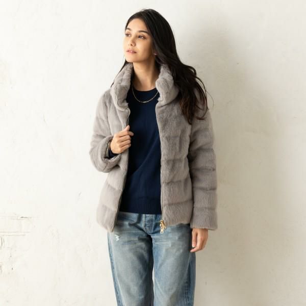 訳あり/超軽量✨HERNO スタンドカラーダウンコート　ベージュ 42 L ヘルノ ダウンジャケット コート ブルゾン スタンドカラー ベージュ