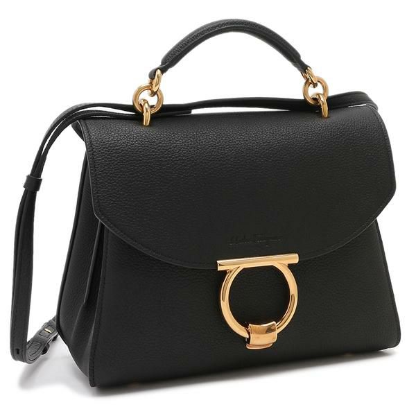 フェラガモ ハンドバッグ ショルダーバッグ ガンチーノ ベラ ソフト 2WAY ブラック レディース Salvatore Ferragamo 21H493 0720168 フェラガモ ハンドバッグ ショルダーバッグ ガンチーノ ベラ ソフト 2WAY ブラック レディース Salvatore Ferragamo 21H493 0720168