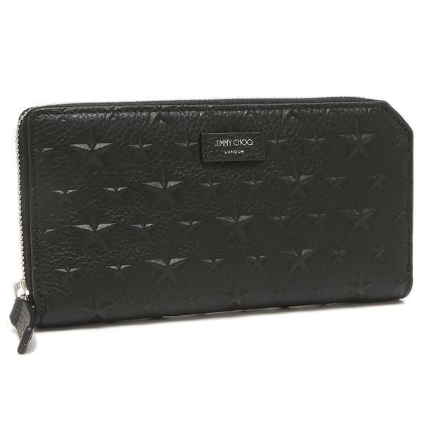 JIMMY CHOO ブラック長財布 星型エンボス加工 JIMMY CHOO ジミーチュウ 財布 長財布 Jimmy Choo ラウンド