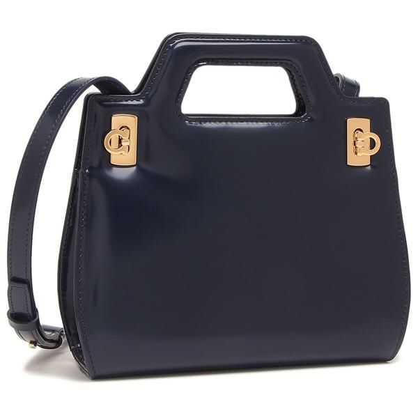 フェラガモ ハンドバッグ ショルダーバッグ ワンダ 2WAY ミニバッグ ネイビー レディース Salvatore Ferragamo 0766574 213485 MIDNI